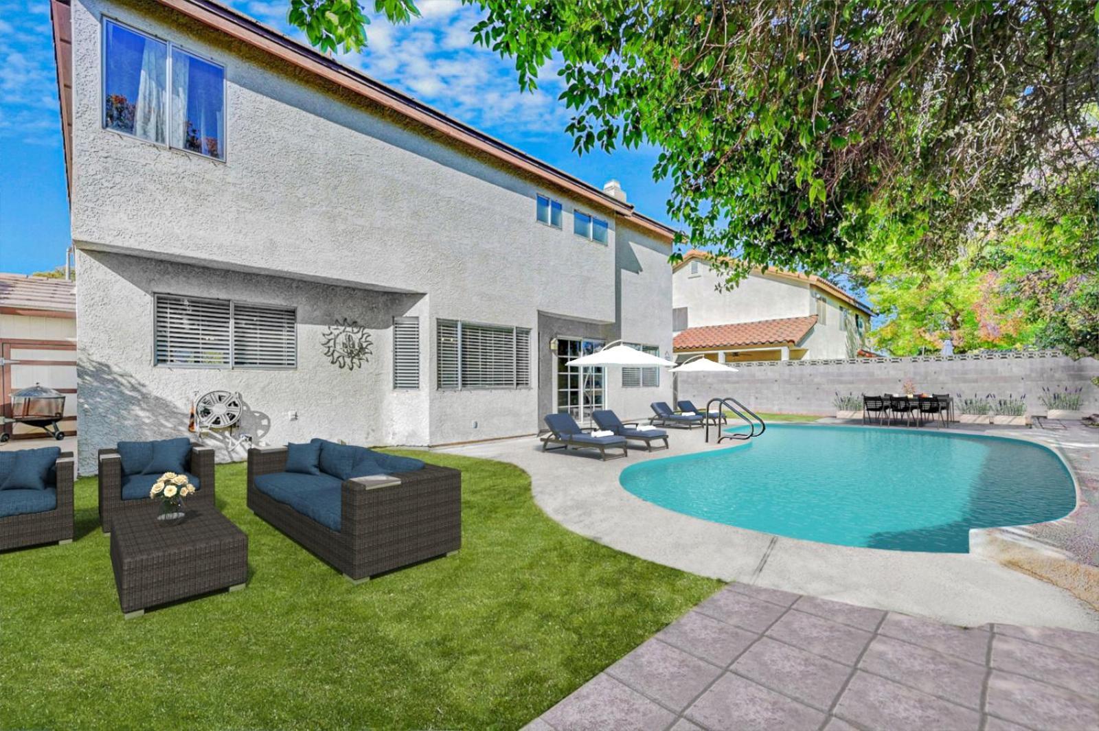 Bright Fun Spacious Home With Pool Las Vegas Bagian luar foto